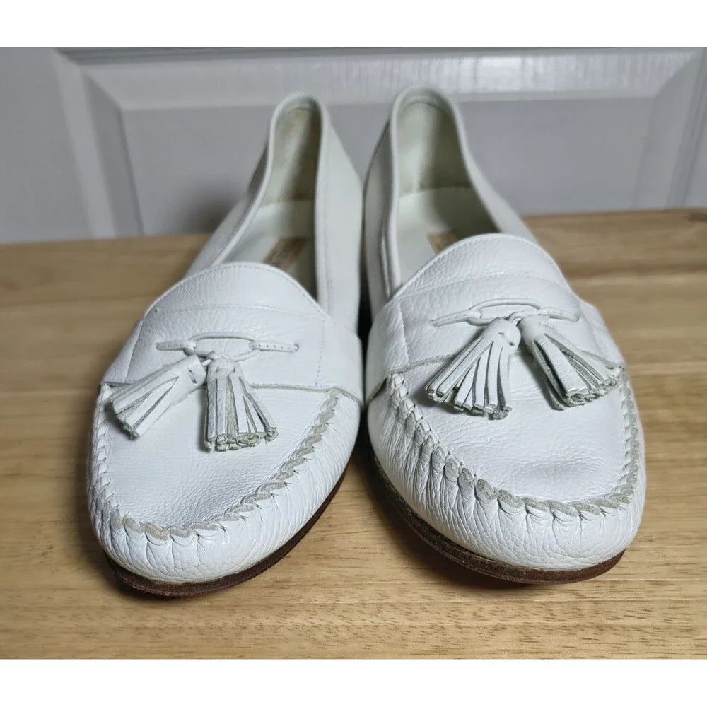 Cole Hahn Penny Loafer With Tassell, New, 10.5 White
